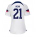 Tanie Strój piłkarski Stany Zjednoczone Timothy Weah #21 Koszulka Podstawowej dla damskie MŚ 2022 Krótkie Rękawy